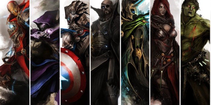 1685x1077 Marvel characters collage HD wallpaper | Wallpaper Flare