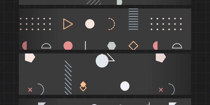 1200x1800 Download premium vector of Black Memphis pattern wallpaper vector set