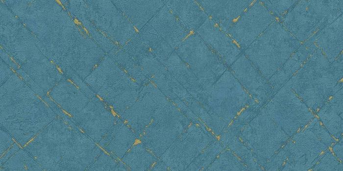 1600x1440 Non-Woven Wallpaper Diamond Abstract blue gold 36881-5