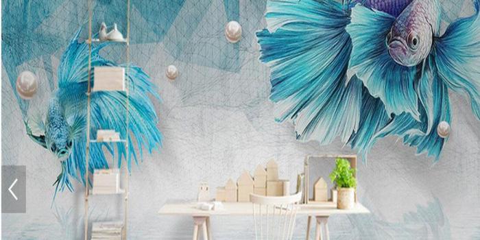 1000x1000 US $10.39 48% OFF|3D Abstract Stripe Line Guppy Wallpaper Diamond Jewelry  Background Wall Murals HD Photo Wallpapers Rolls Wall Art Decor Custom-in 