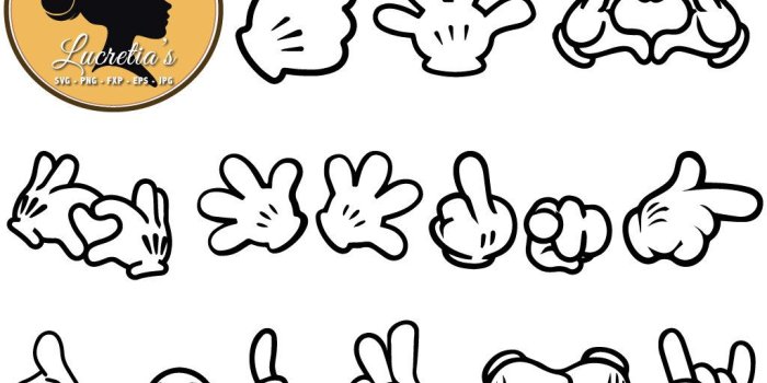 1024x768 Mickey Hand Love Sign SVG Files, Mouse Ears DXF Cut File For Birthday,  Cricut, Die Cut Machine, Screen Printing, Craft, Instant Download