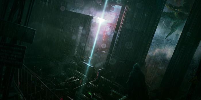 1920x1080 Futuristic Mech, Cg, Digital, Dark, Scifi, Storm, Cities, Art,HD