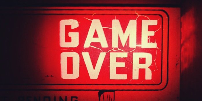 1332x850 Wallpaper desktop, wallpaper, red, game over, game, computer
