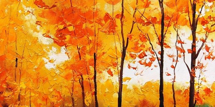 1080x1920 Art watercolor, autumn red maple forest with forest path 1080x1920