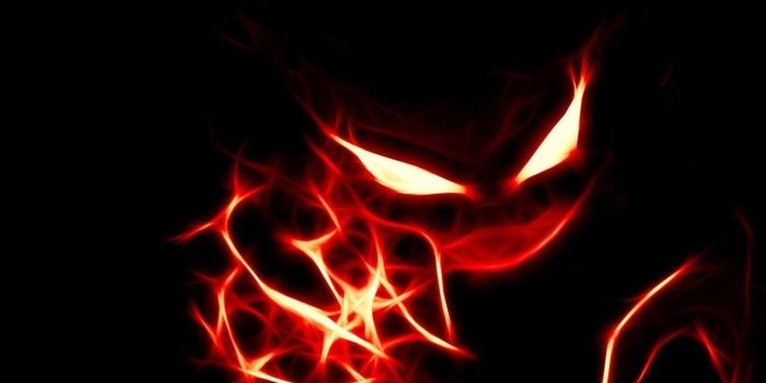 1332x850 Wallpaper red, background, black, The demon images for desktop