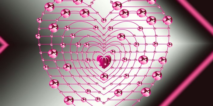 1600x1200 Download wallpaper 1600x1200 heart, glitter, pink hd background