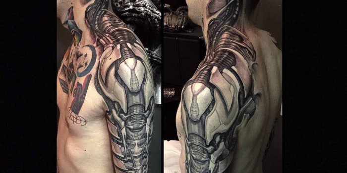 1080x1080 Top 80 Best BioMechanical Tattoos for Men | Improb
