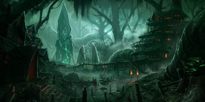 3360x1890 artwork, Fantasy, Magical, Art, Forest, Tree, Landscape, Nature