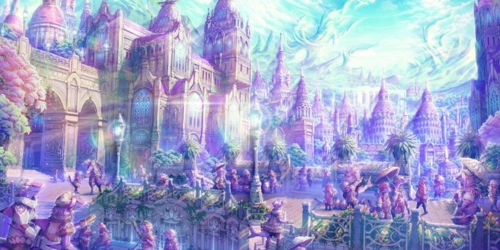 1244x700 Anime artistic cities fantasy soft castles landscapes places magical
