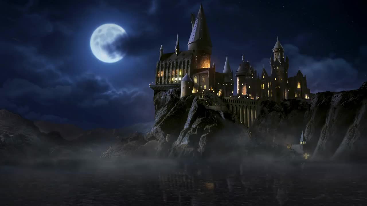 1280x720 Great Lake At Hogwarts Castle Harry Potter Ambience Soothing Lake Waves  Light Rain And Wind