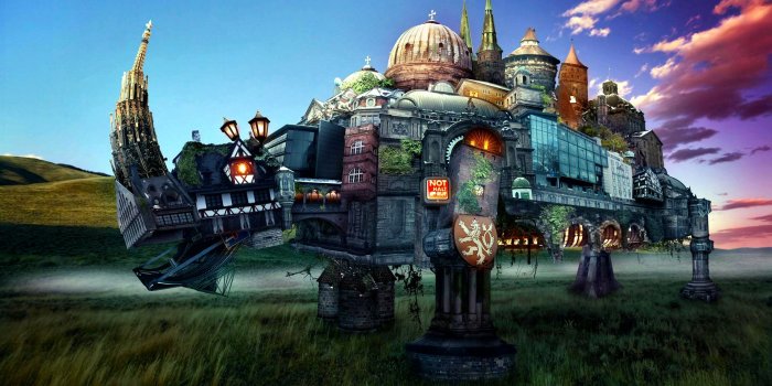 2960x1850 Free Fantasy City Wallpaper Free at Cool » Monodomo