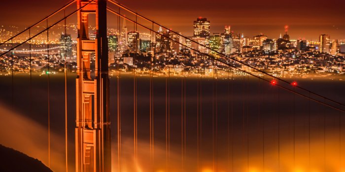 2560x1600 Magical Fog in San Francisco over the Golden Gate Bridge widescreen