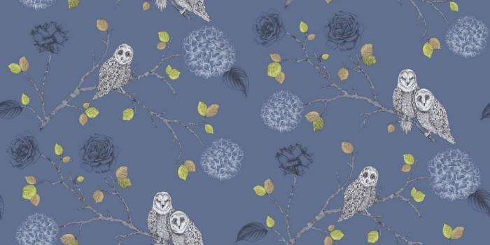 1152x1152 Night Owl - Midnight Blue - Arthouse