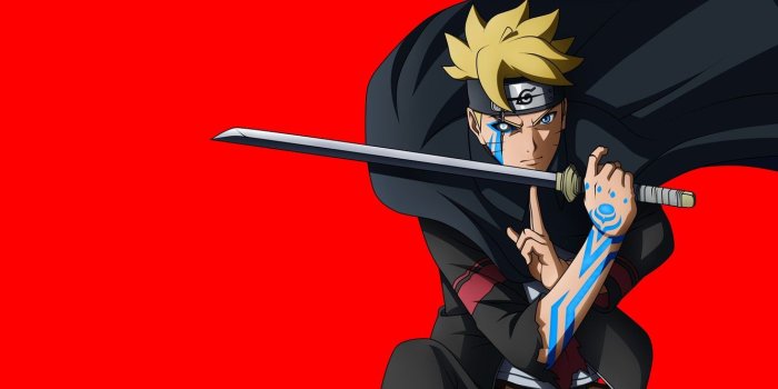 1332x850 Wallpaper red, sword, Naruto, seal, anime, katana, fight, ken, blade