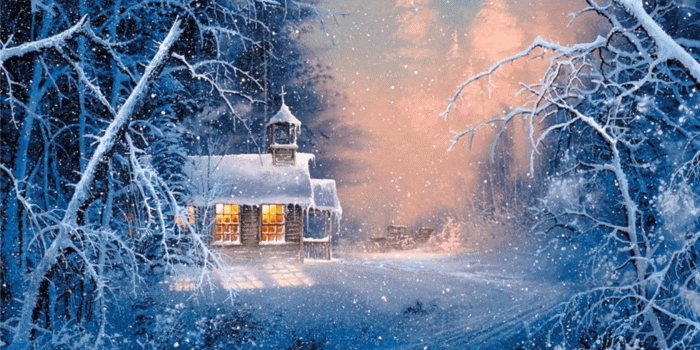 1680x1050 Church on Snowy Night Wallpaper and Background Image | 1680x1050