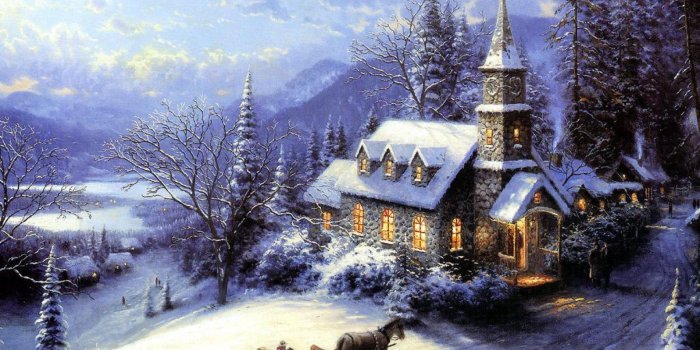 1920x1080 Christmas Church Desktop Wallpaper 26144 - Baltana