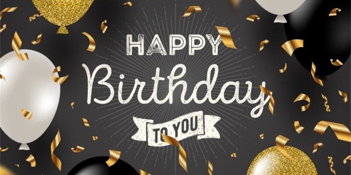 1008x1008 CSFOTO 8x8ft Background for Happy Birthday to You Photography Backdrop  Adult Birthday Party Decor Gold Black White Balloon Noble Ornament Confetti 