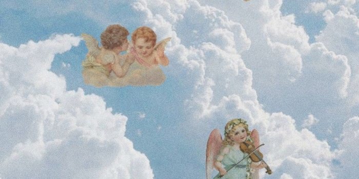 1080x1920 angels aesthetic clouds sky blue wallpaper | w a l l p a p e r in