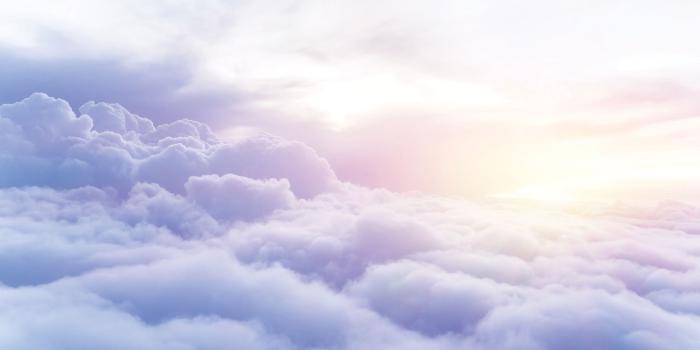 2000x1394 CLOUDY SKY WALLPAPER huge photo mural blue & white KIDS BEDROOM wall