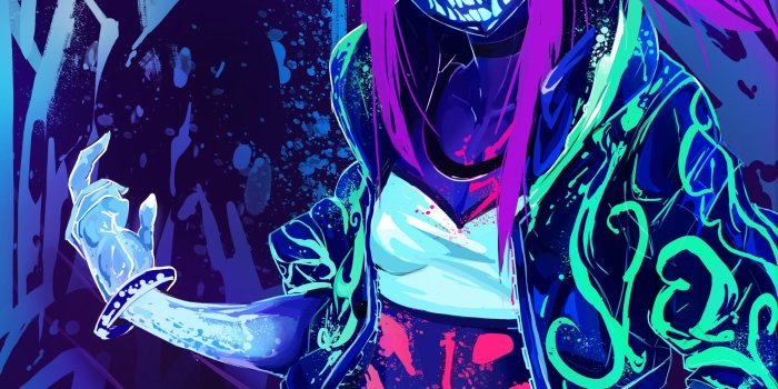 1980x2680 PopStar Akali Neon Colors - LoL Art by Diddms49 #4390 Wallpapers and