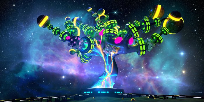 3840x2160 128636 #Abstract tree, #Neon colors, #Colorful, #4K | Creative
