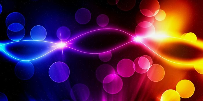 1245x700 Abstract art background Blue Colorful colors stars Glowing neon