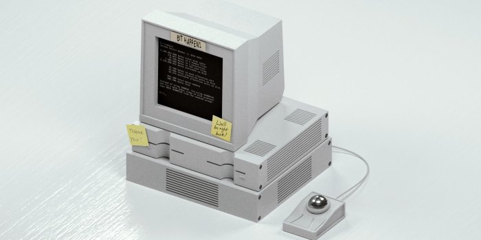 1920x1080 Old PC - Personal Computer 4K PBR Textures Low-poly | 3D model