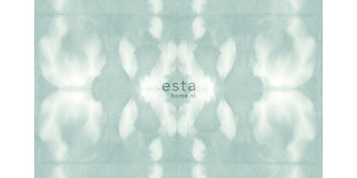 990x990 chalk printed eco texture non woven wallpaper Tie-dye shibori pattern Gray  light pastel mint green