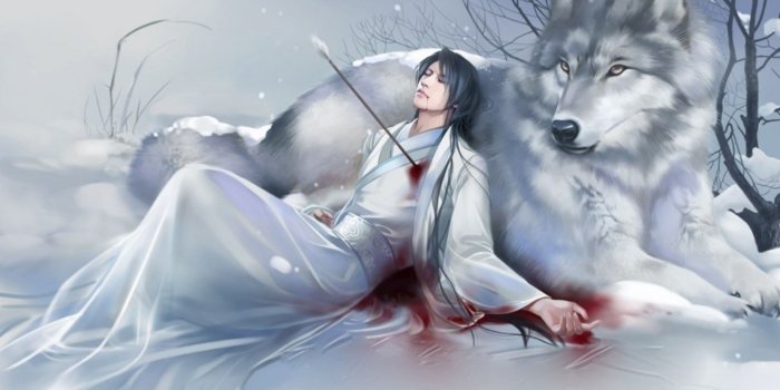 2560x1920 Fire and ice wolves wallpaper Fantasy wallpapers