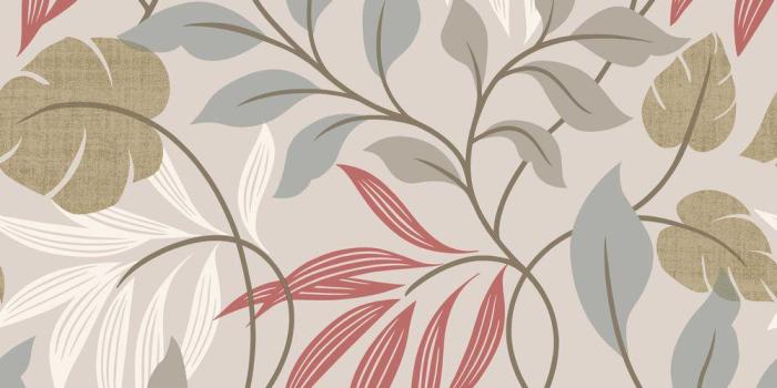 1000x1000 Eden Grey Modern Leaf Trail Wallpaper