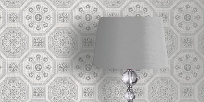 1000x1000 Brasillia Tile Pattern Wallpaper Modern Geometric Metallic Motif 690501