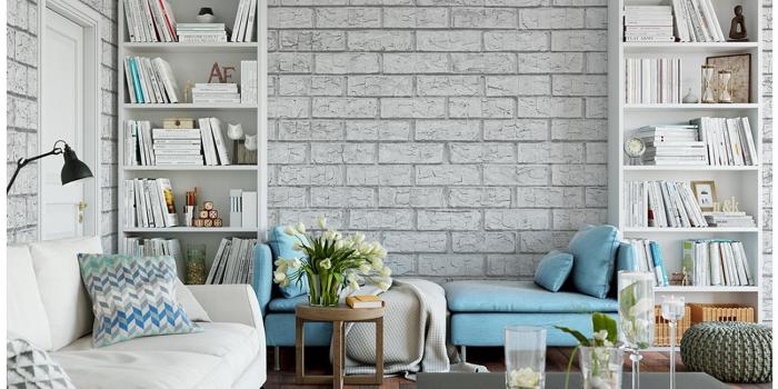 1300x862 Wholesale-Customized Modern photo wall mural wallpaper Grey brick wall  background living room bedroom wallpaper home decor