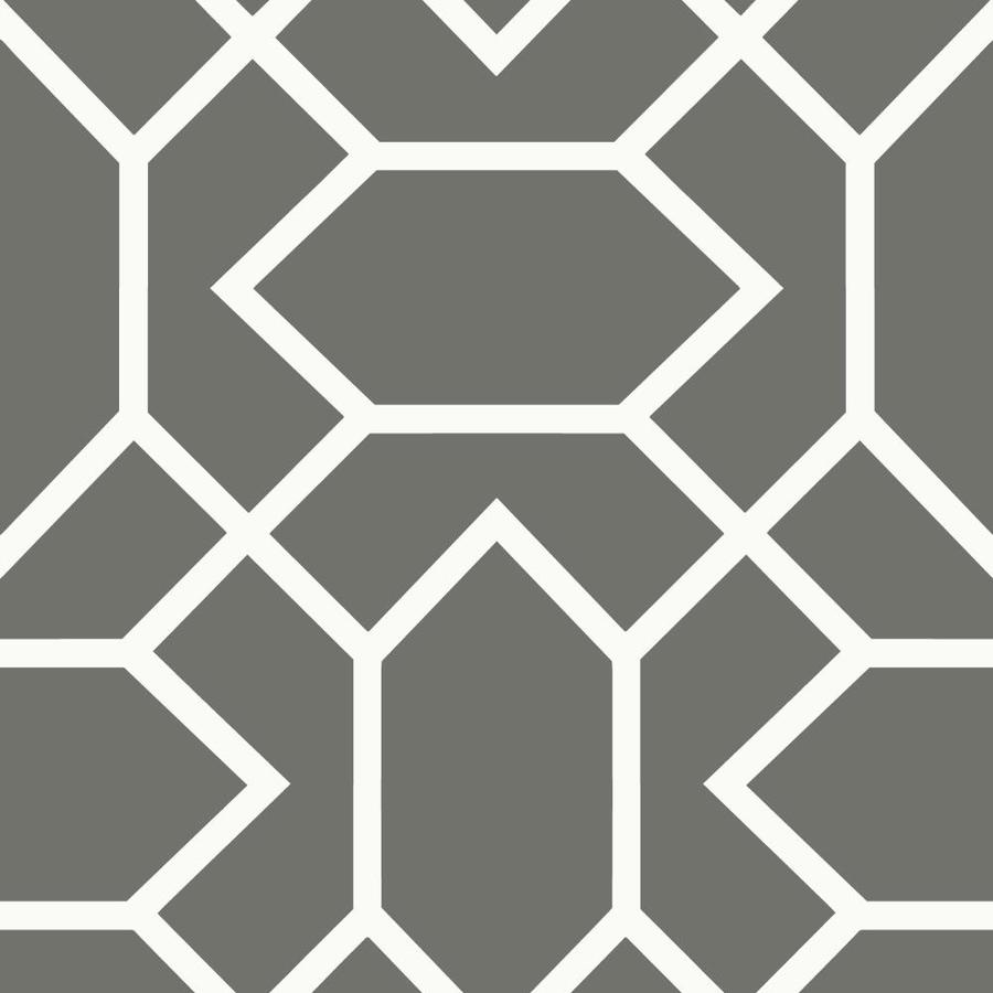 900x900 RoomMates RoomMates 28.2-sq ft Modern Geometric Dk Grey Peel and