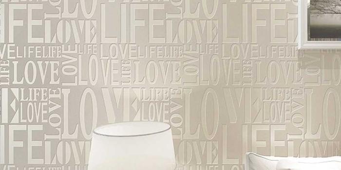 1000x1000 Purple/Gray/Pink/Yellow/White Flock Words Textured Letters Modern Wallpaper  Simple Embossed Living Room Wall Paper Wall Covering