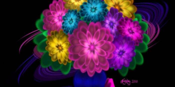 1280x1024 Dizzy Daisies - Bright Colors Wallpaper (29163281) - Fanpop