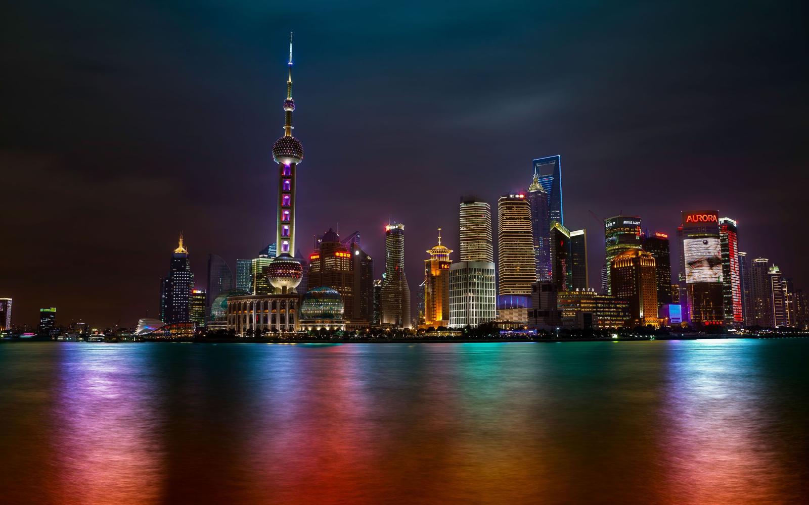 2880x1800 Shanghai buildings citiesarchitecturecityscapes hdr night lights