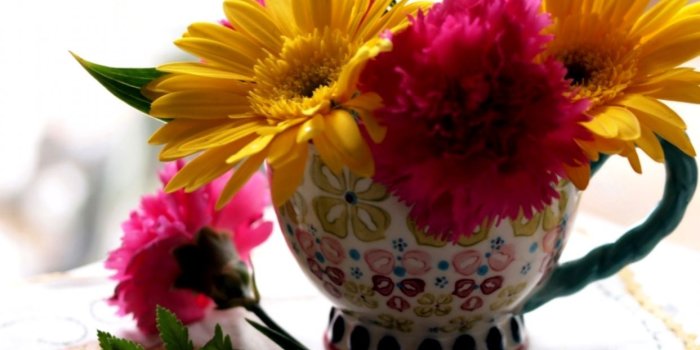 1243x729 Bouquet Flowers Daisies Hd Wallpaper | Kingdom Wallpapers