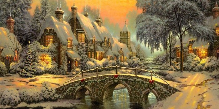1024x768 Classic Christmas Painting at PaintingValley.com | Explore