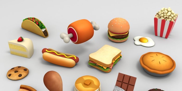 1920x1440 Cartoon Food Pack 3D model