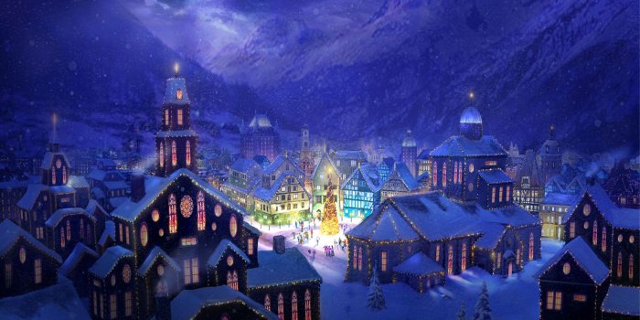 1920x1080 Digital Wallpapers | Classic Outdoor Christmas Scenes | Garden Variety