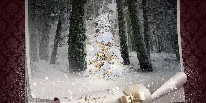 1000x800 Fairy Christmas night, Magic wall calendar, falling snow effect