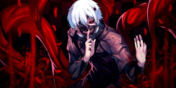 1557x879 Tokyo Ghoul Kaneki Ken Mask Red Background | All in One Wallpapers