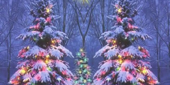 1024x768 Christmas Snow Scene Wallpaper on WallpaperGet.com