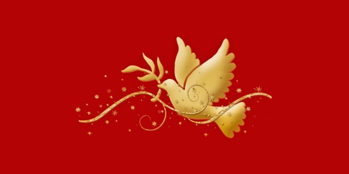 2560x1600 Gold Christmas Dove Of Peace Christian Event Stick Classic Round