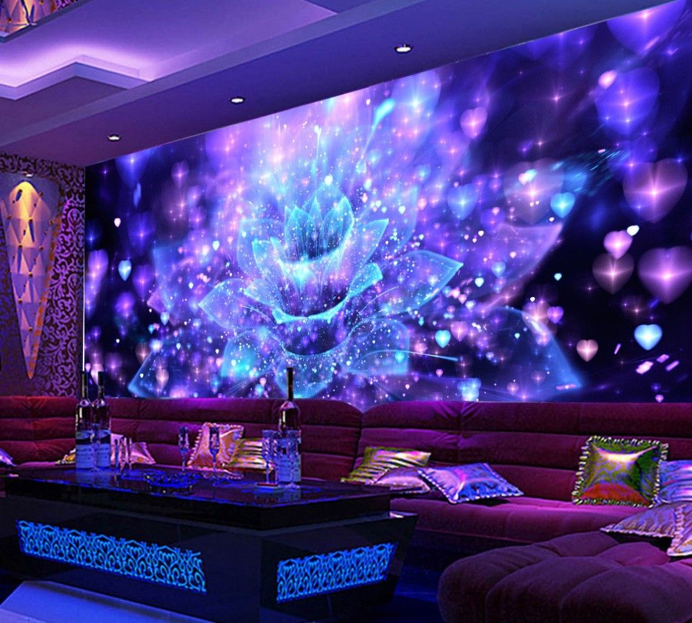 1000x900 Free Shipping Cool Night Club Flower Bar KTV Tooling Wall Custom 3D