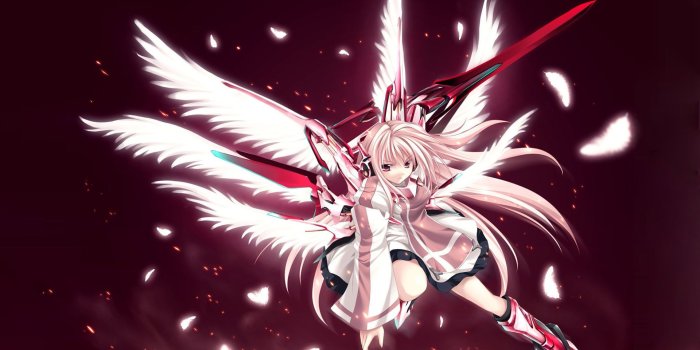 1920x1200 Angel with a red sword wallpaper - Anime wallpapers - #49079