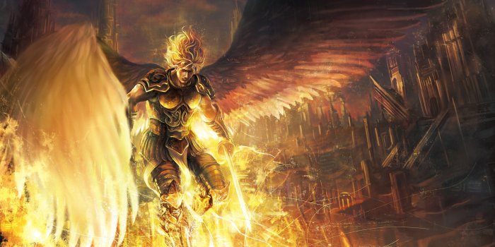 3544x2126 Best 49+ Male Angel with Sword Art Wallpaper on HipWallpaper