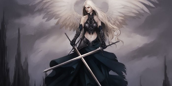 1280x930 Image armour Swords Warriors Wings Girls Fantasy Angels