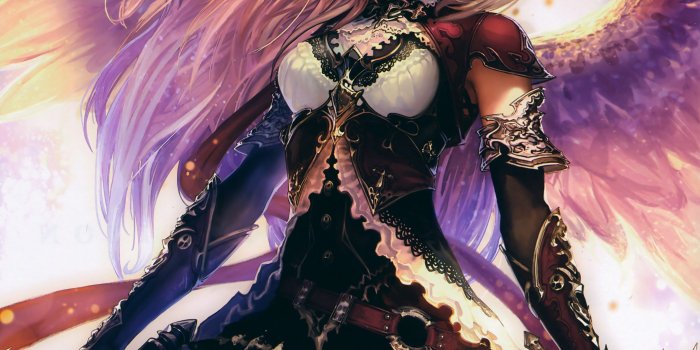 2764x3500 4585390 #sword, #long hair, #anime, #anime girls, #brown eyes