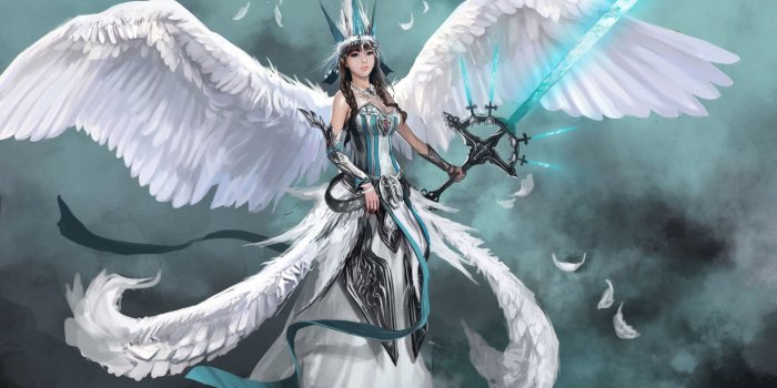 1920x1200 Angel Sword Warrior HD wallpaper